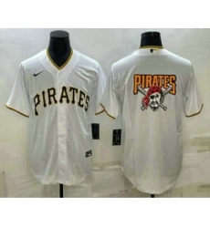 Men's Pittsburgh Pirates Big Logo White Stitched MLB Cool Base Nike Jersey