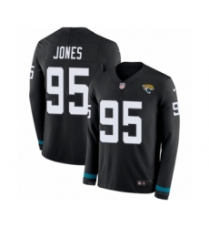 Youth Nike Jacksonville Jaguars #97 Malik Jackson Limited Black Therma Long Sleeve NFL Jersey