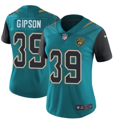 Women's Nike Jacksonville Jaguars #39 Tashaun Gipson Elite Teal Green Team Color NFL Jersey