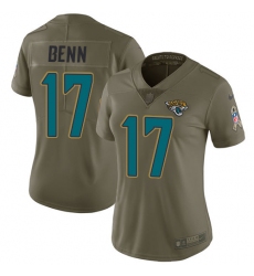 Women's Nike Jacksonville Jaguars #17 Arrelious Benn Limited Olive 2017 Salute to Service NFL Jersey