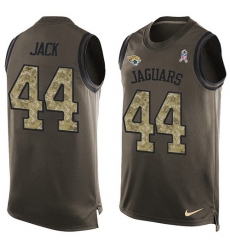 Men's Nike Jacksonville Jaguars #44 Myles Jack Limited Green Salute to Service Tank Top NFL Jersey