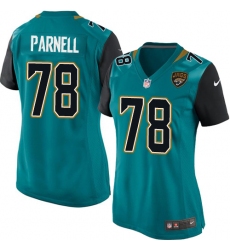 Women's Nike Jacksonville Jaguars #78 Jermey Parnell Game Teal Green Team Color NFL Jersey