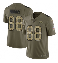 Men's Nike Jacksonville Jaguars #88 Allen Hurns Limited Olive/Camo 2017 Salute to Service NFL Jersey