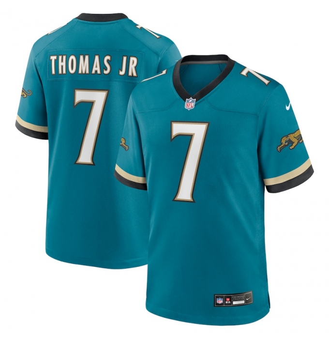 Men's Jacksonville Jaguars #7 Brian Thomas Jr Teal 2024 F.U.S.E. Prowler Throwback Vapor Limited Football Stitched Jersey