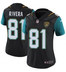 Women's Nike Jacksonville Jaguars #81 Mychal Rivera Black Alternate Vapor Untouchable Elite Player NFL Jersey