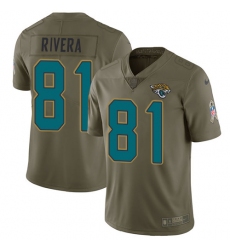Youth Nike Jacksonville Jaguars #81 Mychal Rivera Limited Olive 2017 Salute to Service NFL Jersey