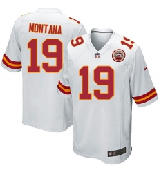 Men's Nike Kansas City Chiefs #19 Joe Montana Game White NFL Jersey