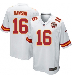 Men's Nike Kansas City Chiefs #16 Len Dawson Game White NFL Jersey