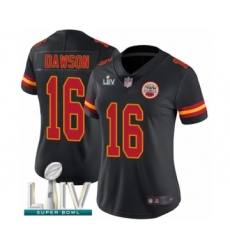 Women's Kansas City Chiefs #16 Len Dawson Limited Black Rush Vapor Untouchable Super Bowl LIV Bound Football Jersey