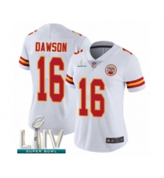 Women's Kansas City Chiefs #16 Len Dawson White Vapor Untouchable Limited Player Super Bowl LIV Bound Football Jersey