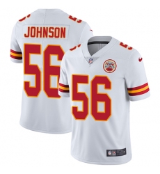 Youth Nike Kansas City Chiefs #56 Derrick Johnson White Vapor Untouchable Limited Player NFL Jersey