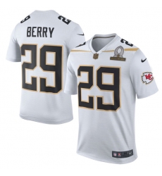 Men's Nike Kansas City Chiefs #29 Eric Berry Elite White Team Rice 2016 Pro Bowl NFL Jersey