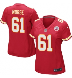 Women's Nike Kansas City Chiefs #61 Mitch Morse Game Red Team Color NFL Jersey