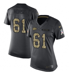Women's Nike Kansas City Chiefs #61 Mitch Morse Limited Black 2016 Salute to Service NFL Jersey