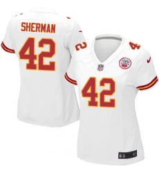 Women's Nike Kansas City Chiefs #42 Anthony Sherman Game White NFL Jersey
