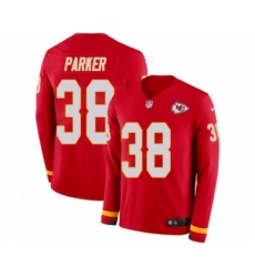 Youth Nike Kansas City Chiefs #38 Ron Parker Limited Red Therma Long Sleeve NFL Jersey