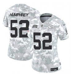 Women's Kansas City Chiefs #52 Creed Humphrey 2024 F.U.S.E Arctic Camo Salute To Service Limited Stitched Football Jersey(Run Small)