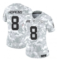 Women's Kansas City Chiefs #8 DeAndre Hopkins 2024 F.U.S.E Arctic Camo Salute To Service Limited Stitched Football Jersey(Run Small)