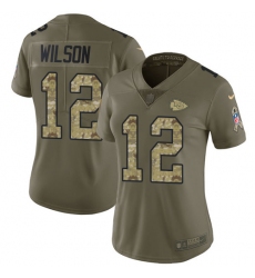 Women's Nike Kansas City Chiefs #12 Albert Wilson Limited Olive/Camo 2017 Salute to Service NFL Jersey
