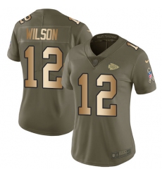 Women's Nike Kansas City Chiefs #12 Albert Wilson Limited Olive/Gold 2017 Salute to Service NFL Jersey