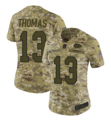 Women's Nike Kansas City Chiefs #13 De'Anthony Thomas Limited Camo 2018 Salute to Service NFL Jers