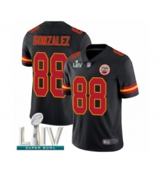 Men's Kansas City Chiefs #88 Tony Gonzalez Limited Black Rush Vapor Untouchable Super Bowl LIV Bound Football Jersey