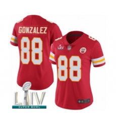 Women's Kansas City Chiefs #88 Tony Gonzalez Red Team Color Vapor Untouchable Limited Player Super Bowl LIV Bound Football Jersey