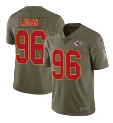 Men's Nike Kansas City Chiefs #96 Bennie Logan Limited Olive 2017 Salute to Service NFL Jersey