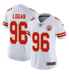 Women's Nike Kansas City Chiefs #96 Bennie Logan White Vapor Untouchable Elite Player NFL Jersey